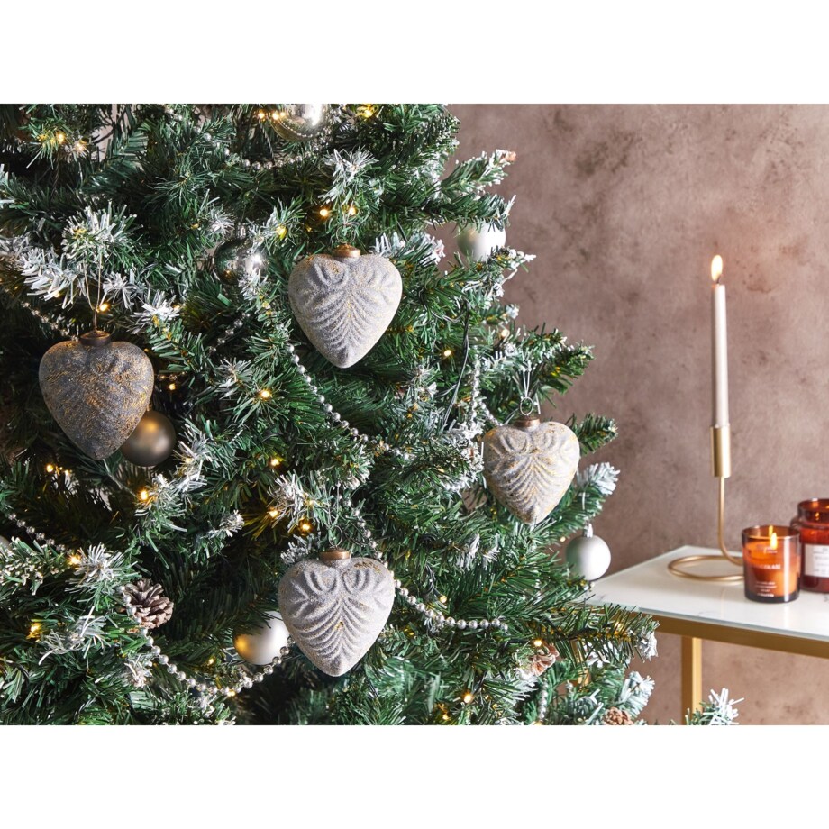 Zestaw 8 bombek FERIABLE Szkło Szary