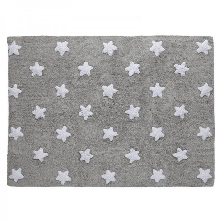 Dywan Bawełniany Grey Stars White 120x160 cm Lorena Canals