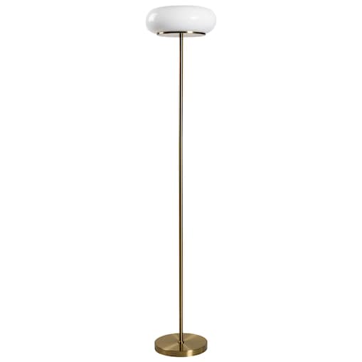 Lampa podłogowa LED NITH Ze ściemniaczem Szkło Biały