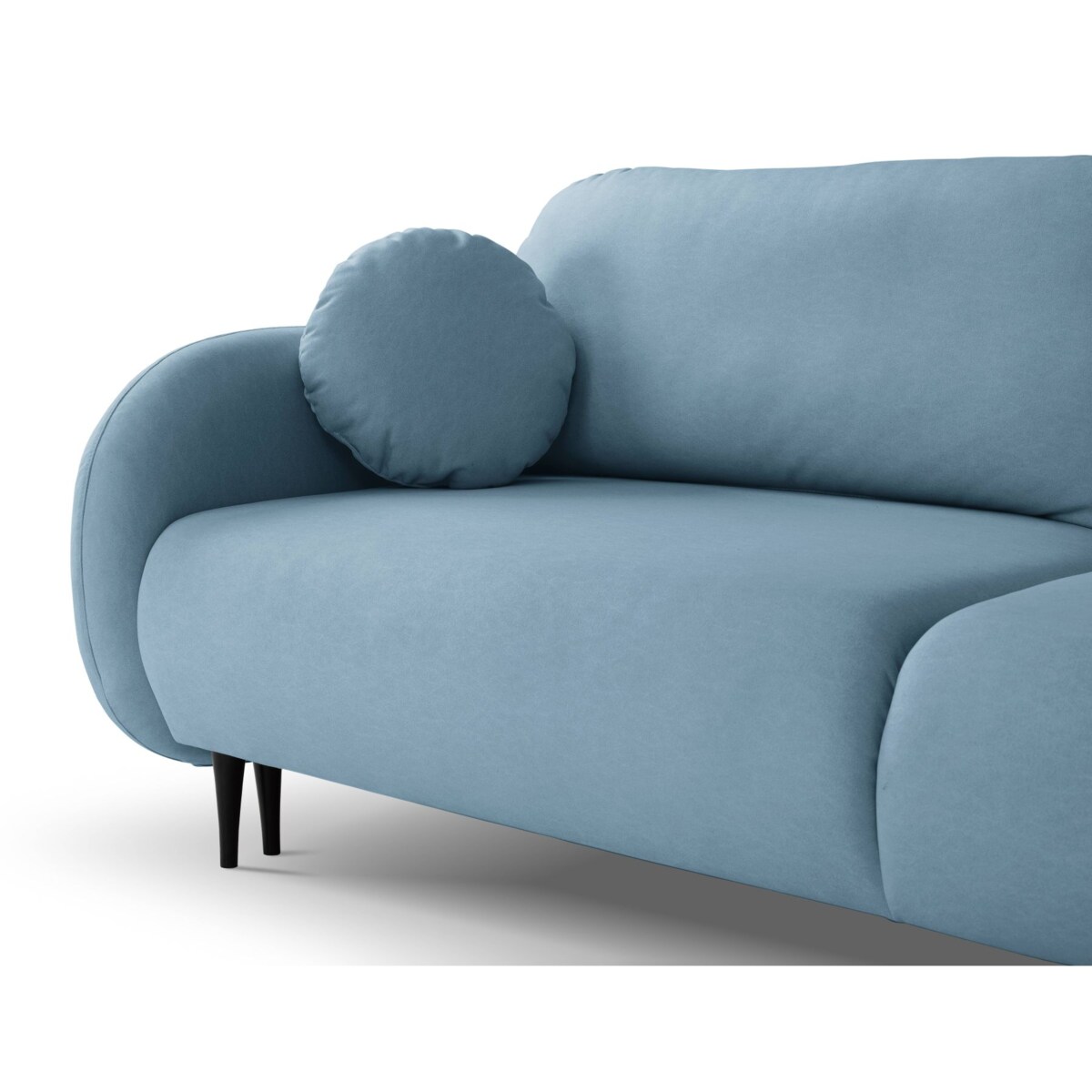 Nowoczesna sofa z funkcją spania SOFTI - Niebieska