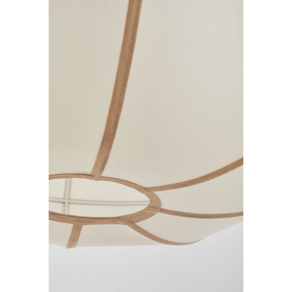 Lampa sufitowa lniana Patraix kremowo-beżowa Ø70 cm