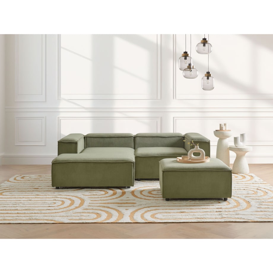 Otomana ARDAL Zielony Sztruks