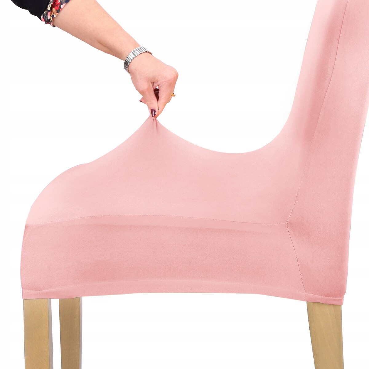 POKROWIEC NA KRZESŁO RÓŻOWY ELASTYCZNY [21L]