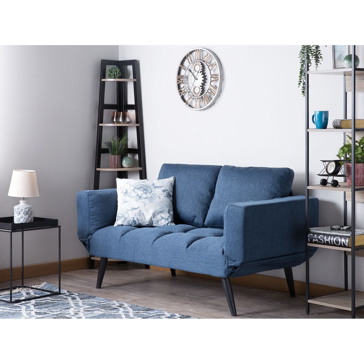 Sofa rozkładana ciemnoniebieska BREKKE