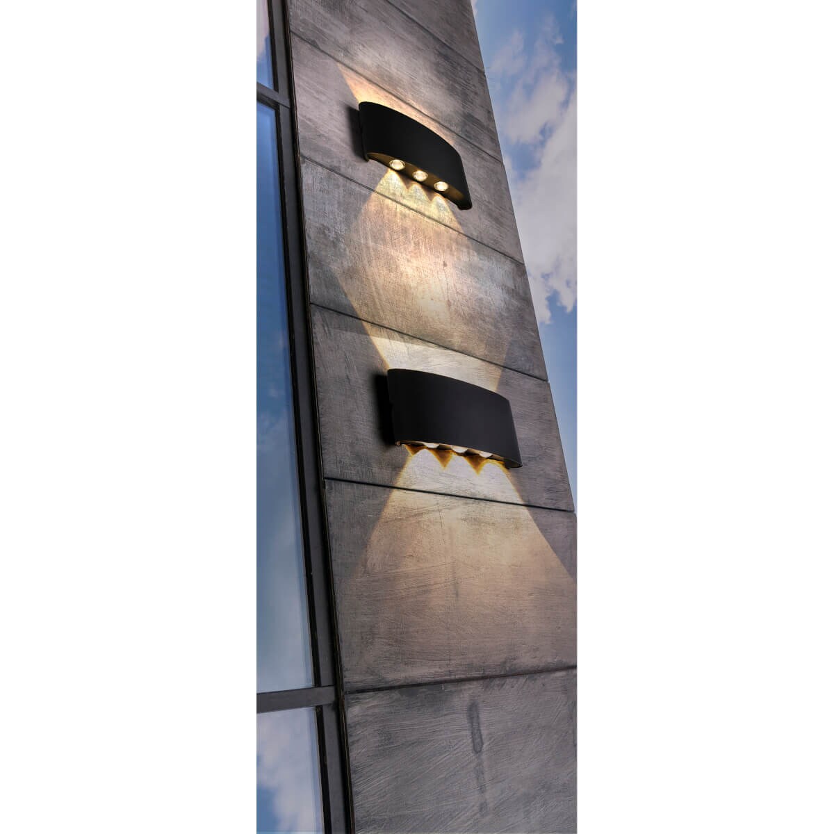 Czarna lampa elewacyjna Ginna LED 6W minimalistyczna