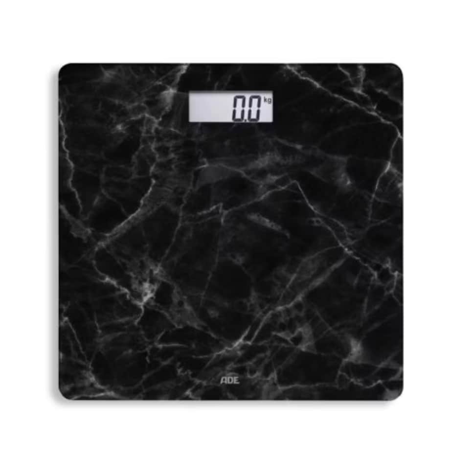 Waga łazienkowa czarna Aurora, 30 x 30 x 2 cm, ADE