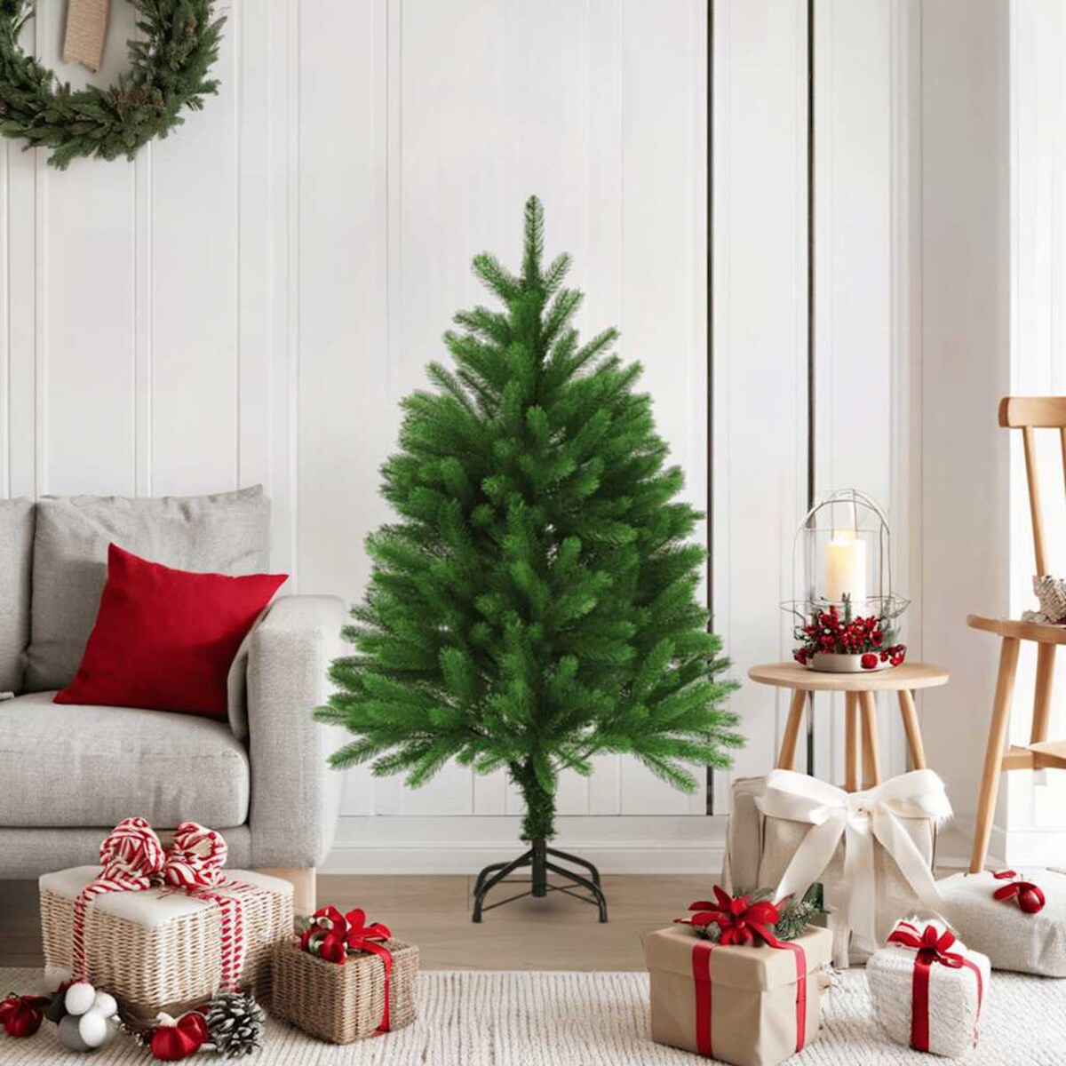 vidaXL Sztuczna choinka z realistycznymi igłami, 120 cm, zielona