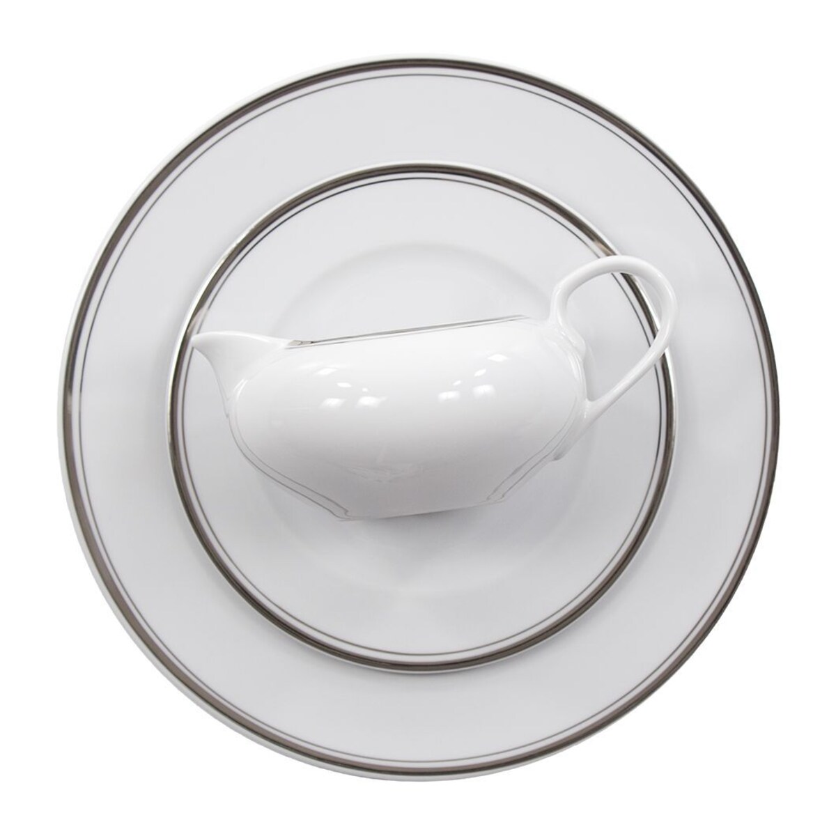 Serwis obiadowy dla 12 osób 44 el. Yvonne Platynowa Wstęga G238