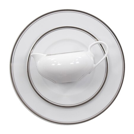 Serwis obiadowy dla 12 osób 44 el. Yvonne Platynowa Wstęga G238