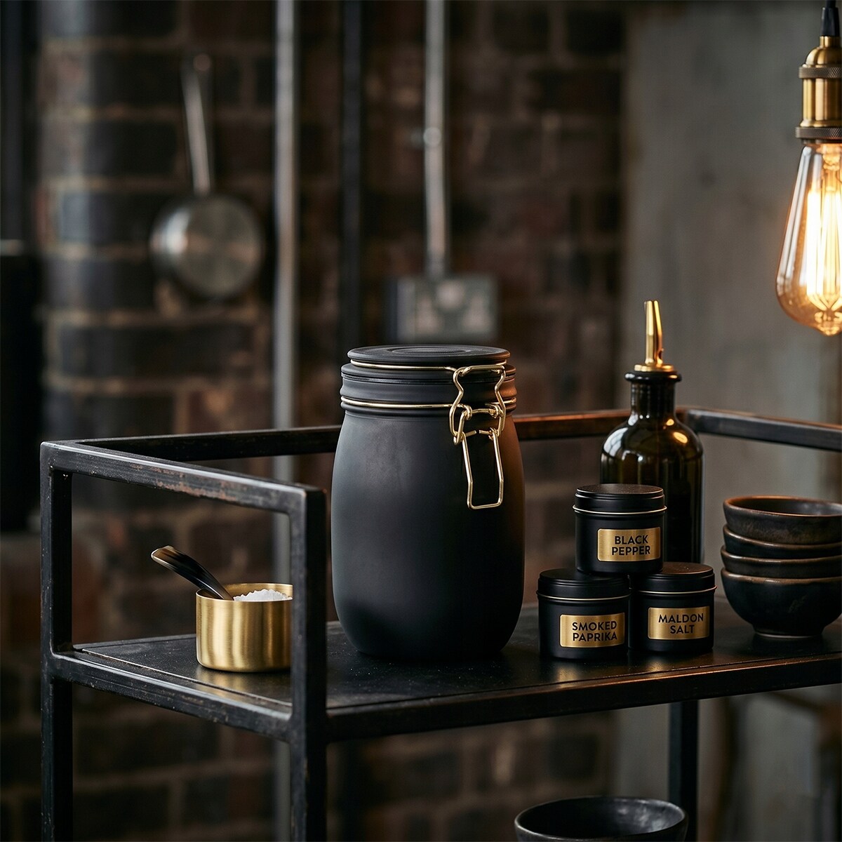 POJEMNIK NA PRZYPRAWY KAWĘ HERBATĘ ŻYWNOŚĆ 1L SŁOIK SZCZELNY CERAMICZNY