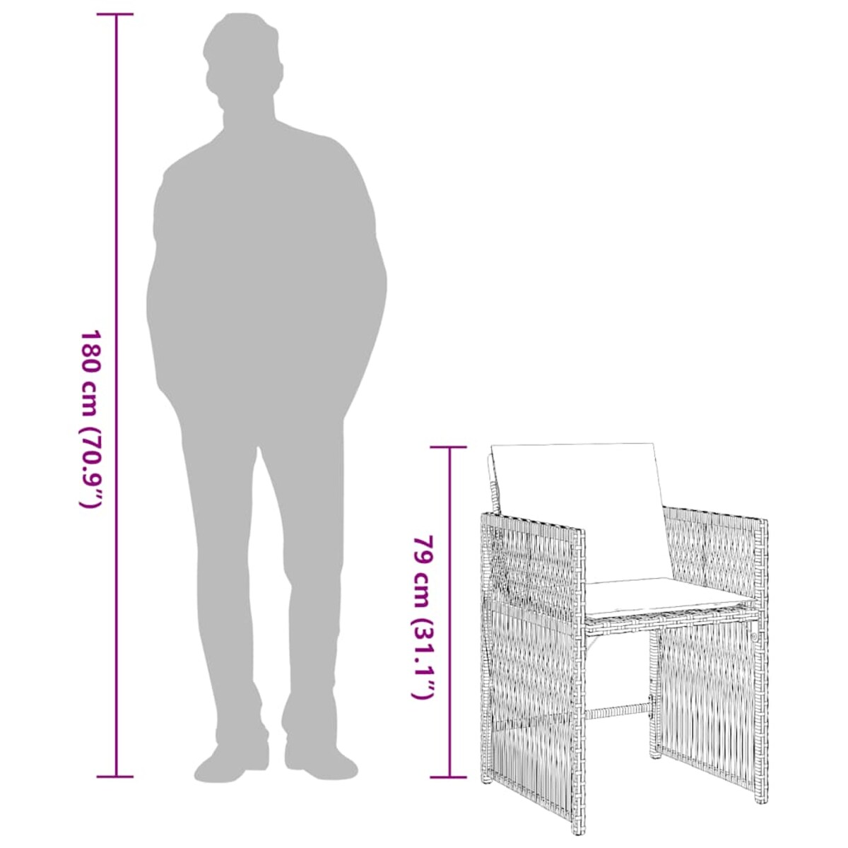 vidaXL Krzesła ogrodowe z poduszkami, 4 szt., mieszany beż, polirattan
