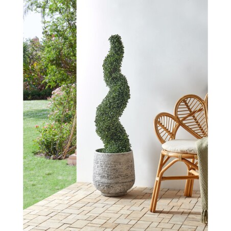 Sztuczna roślina BOXWOOD SPIRAL TREE 120 cm Zielony