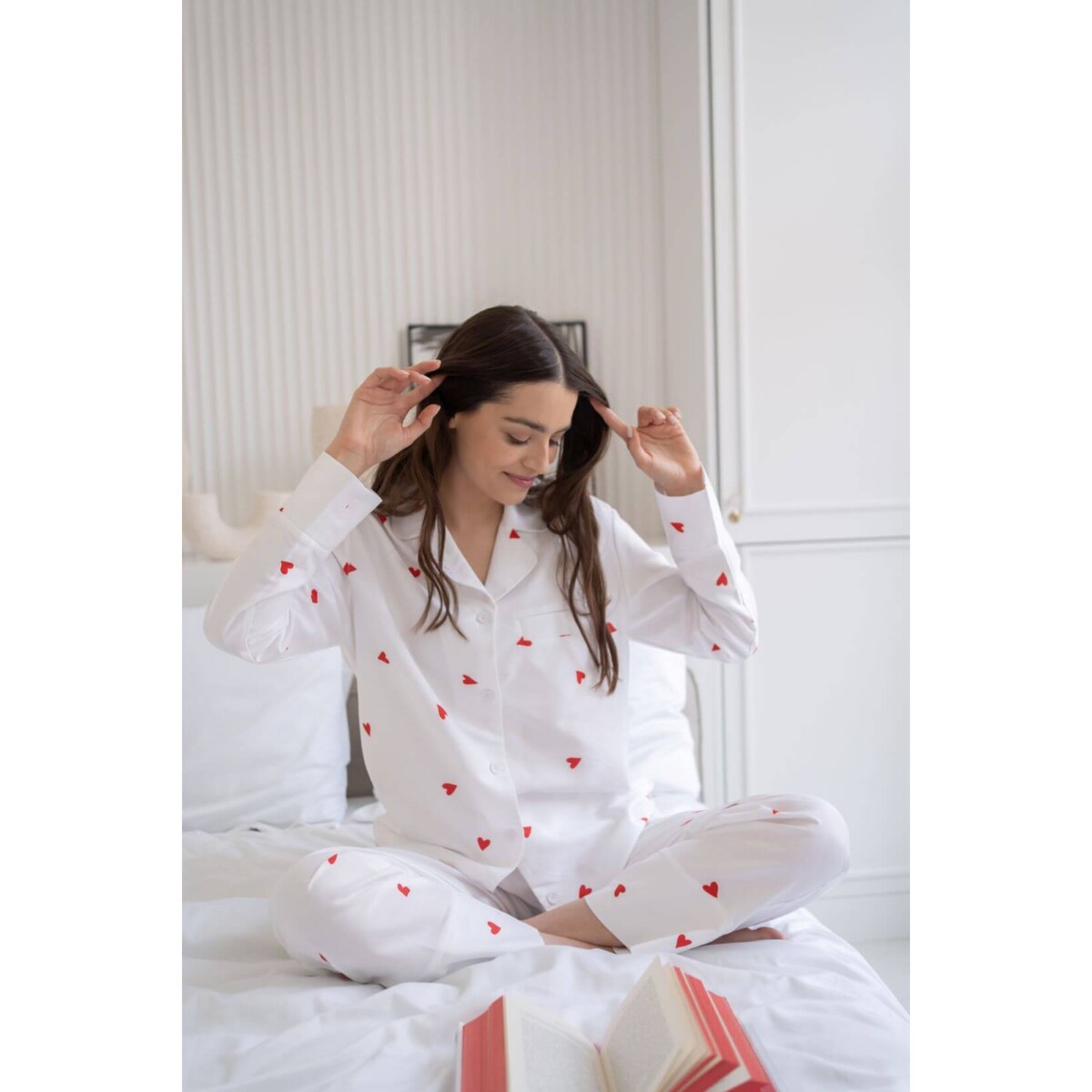 Piżama Serduszka długa L