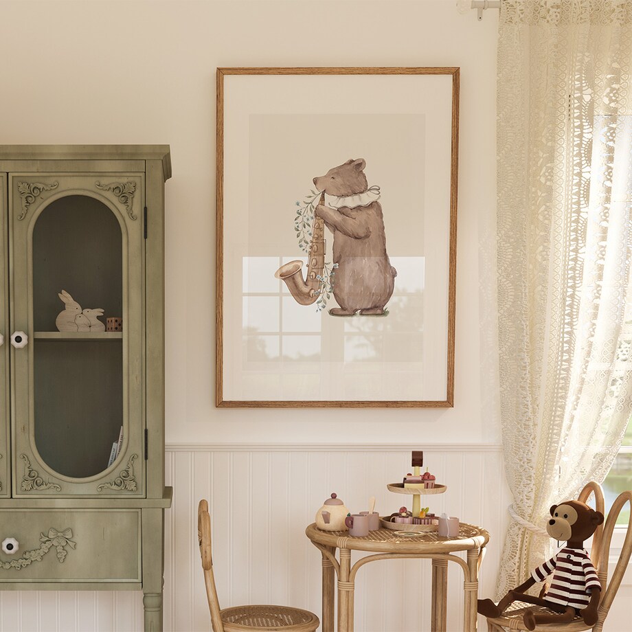 Plakat Miś muzyk 30x40