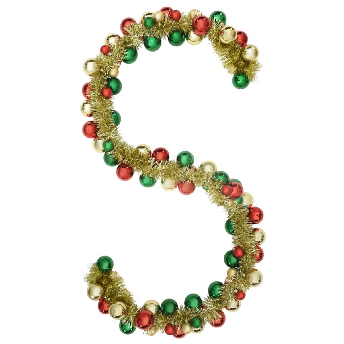 vidaXL Girlanda z bombek świątecznych Wielokolorowe 186 cm polistyren