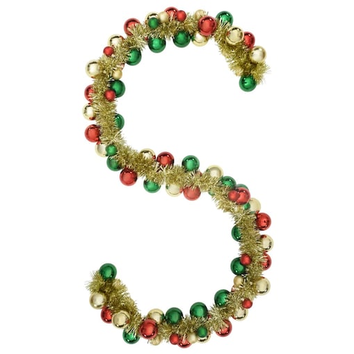 vidaXL Girlanda z bombek świątecznych Wielokolorowe 186 cm polistyren