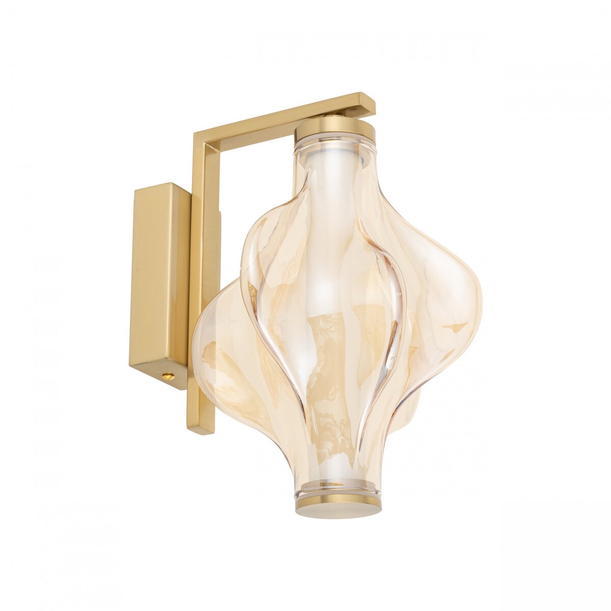 Kinkiet ścienny LED TK Lighting ELVA BRASS 8W 1032 lm 3000K mosiężny nowoczesny bursztynowy IP20 18218