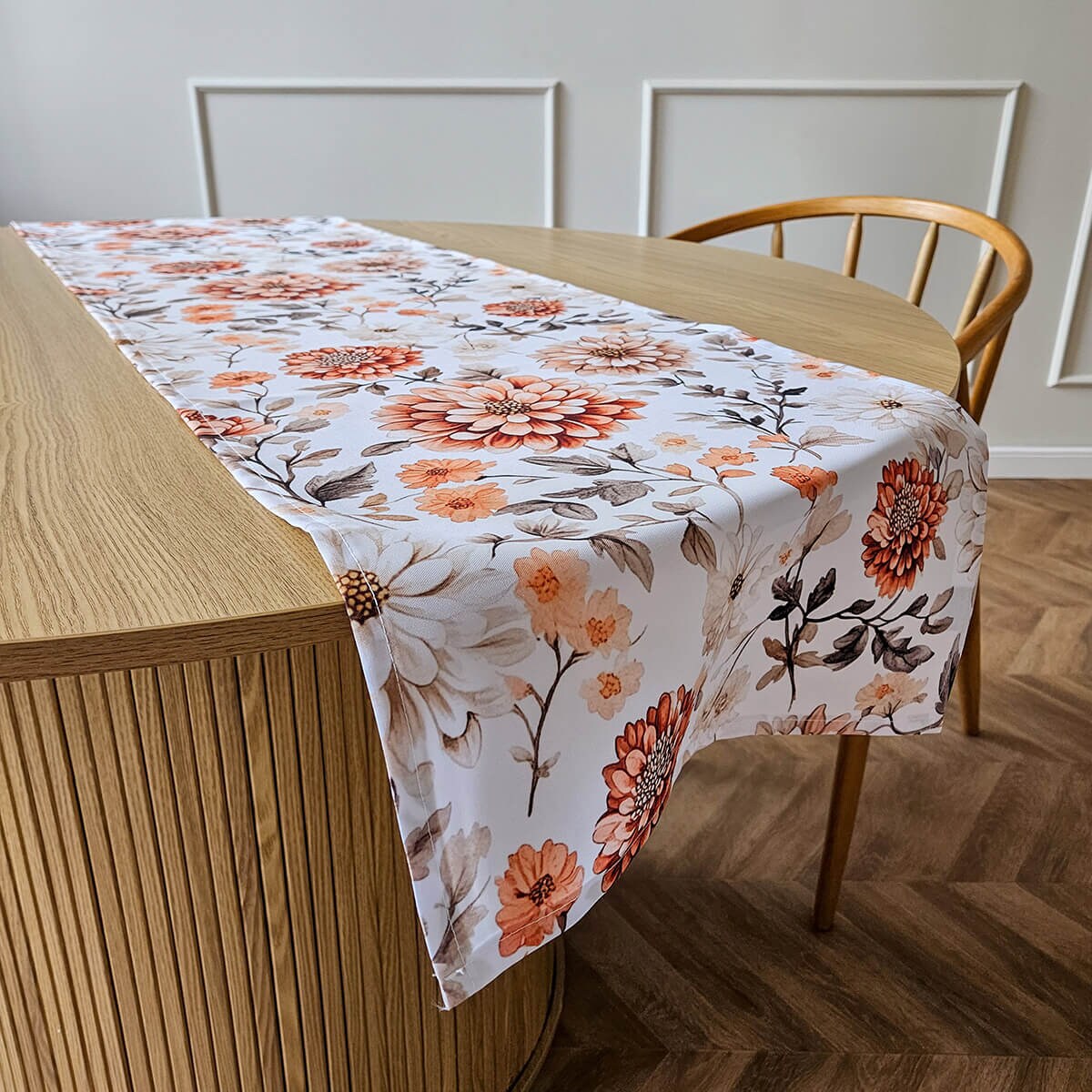 Bieżnik FLORAL wzór F43 | dalie - 40 x 140 cm
