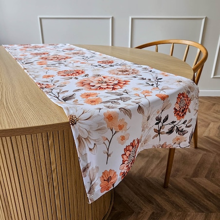 Bieżnik FLORAL wzór F43 | dalie - 40 x 140 cm