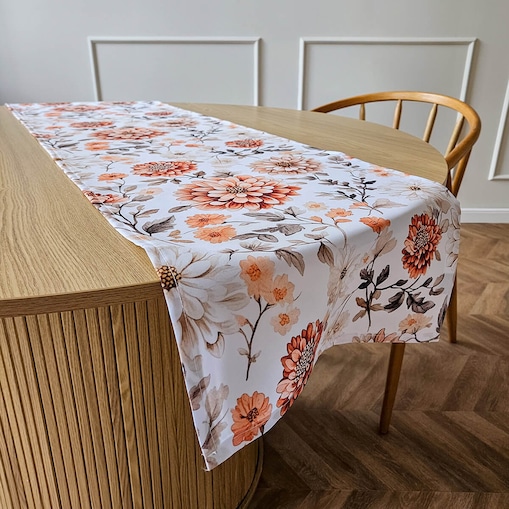 Bieżnik FLORAL wzór F43 | dalie - 40 x 140 cm