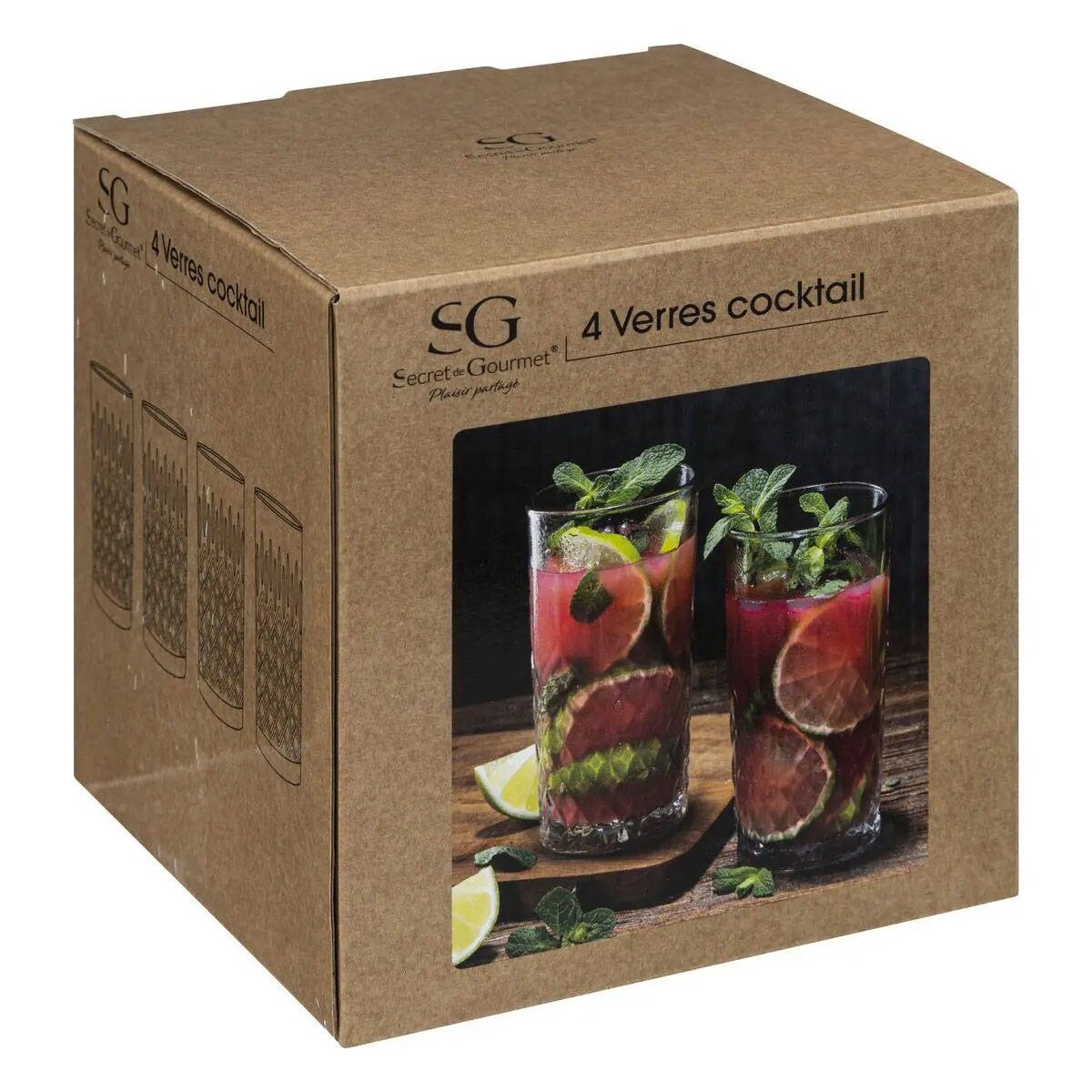 Komplet wysokich szklanek typu tumbler CHARLES, 300 ml