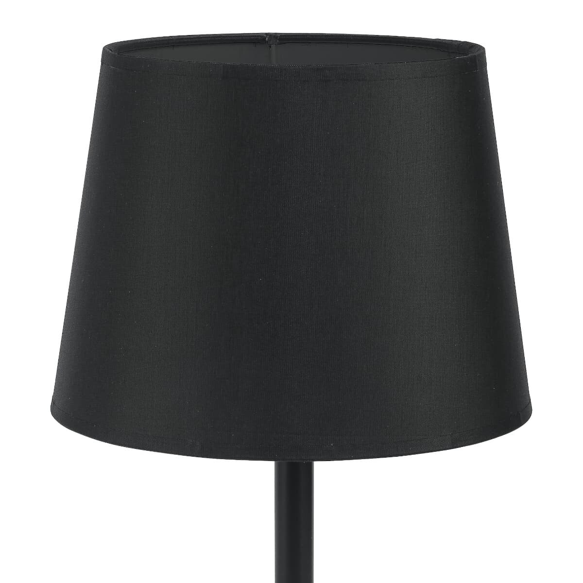 Biurkowa lampka z tkaniny Maja 2936 TK Lighting abażurowa metalowa czarna