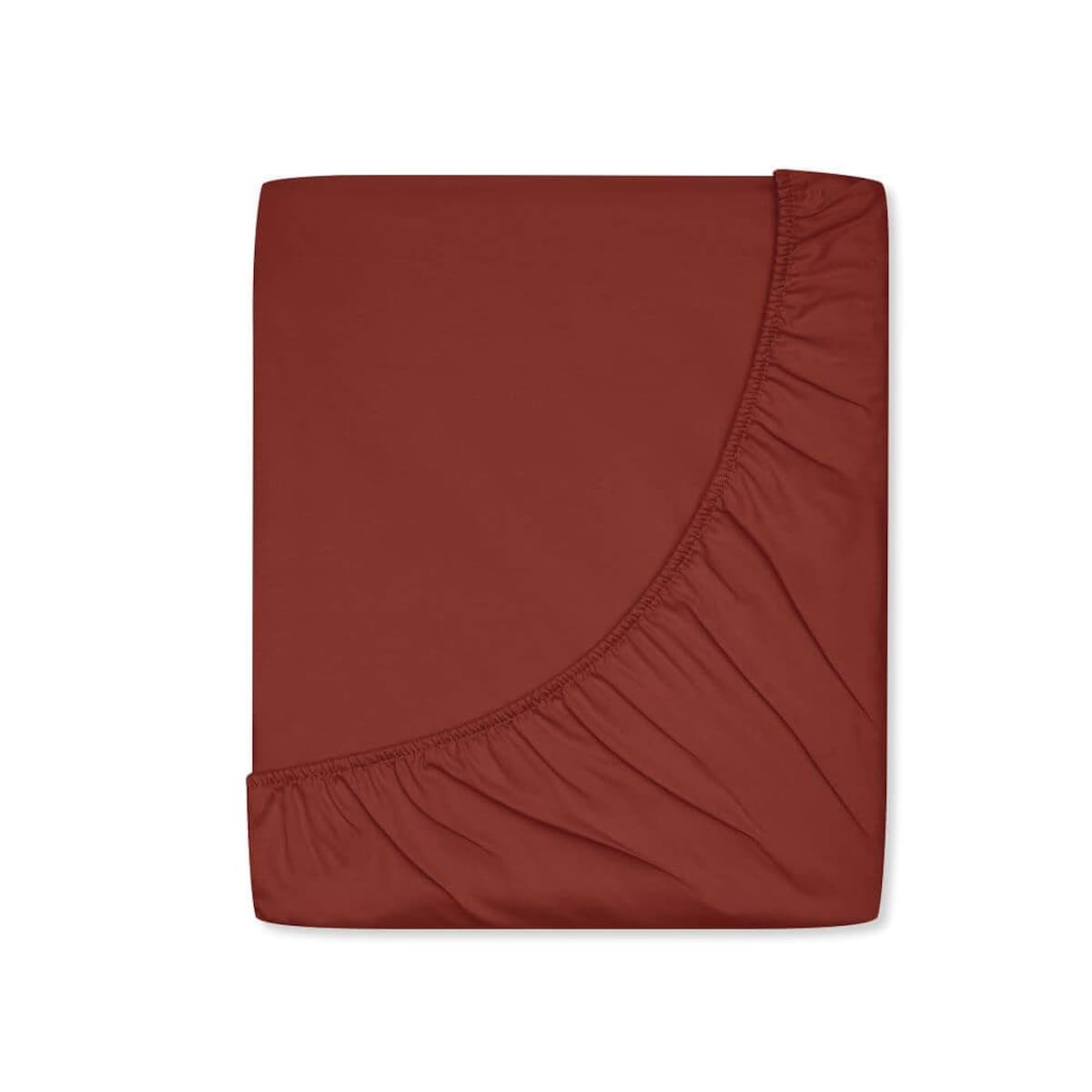 Prześcieradło satynowe z gumką terracotta 140 x 200 cm