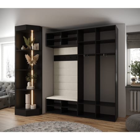 Garderoba do przedpokoju INOVA 1 Z18 czarny+czarny+manila16