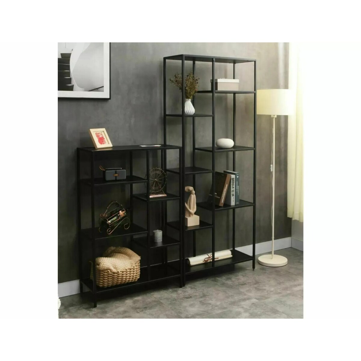 Regał na książki COSTA A czarny