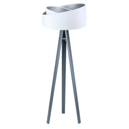 Lampa stojąca GEMSTONE biała/srebrna/szara