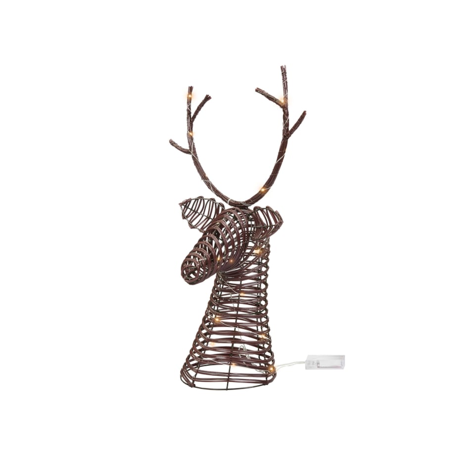 Dekoracja świąteczna LED DYBESO Renifer 60 cm Ciemnobrązowy