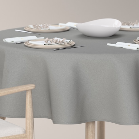 Obrus okrągły 130 x 130 cm szary