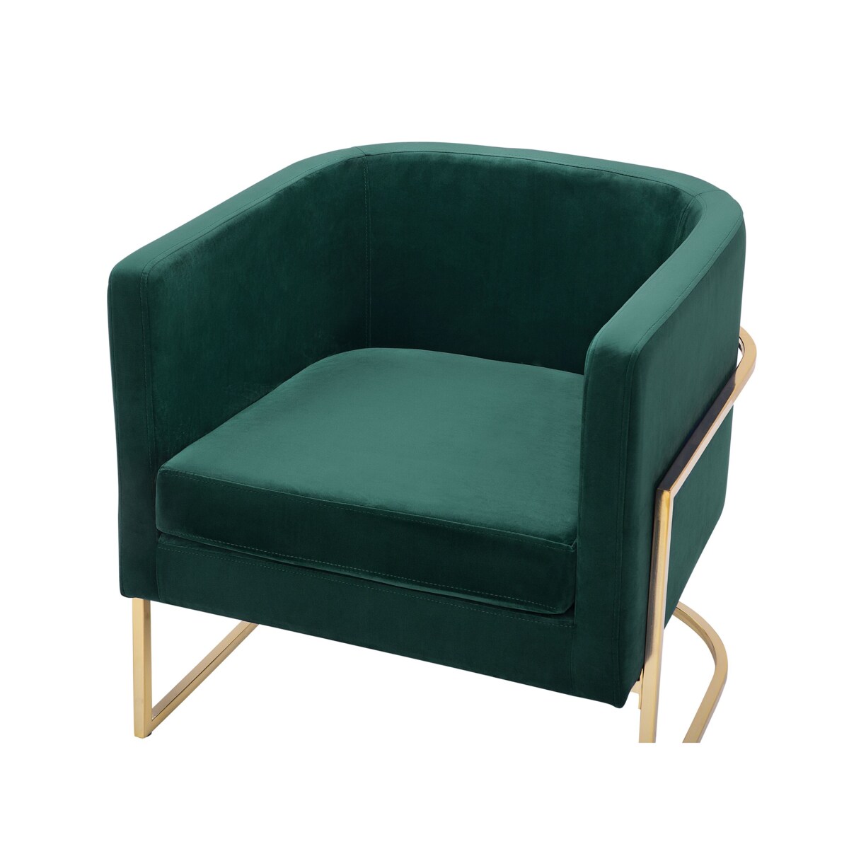 Fotel welurowy zielony SIRKKA