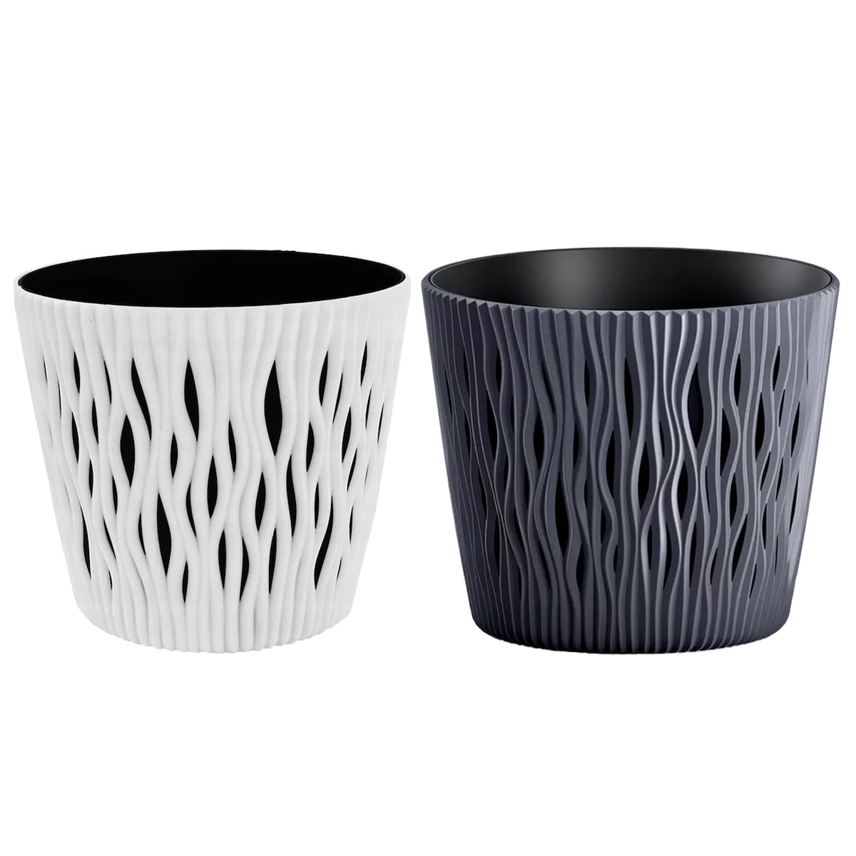 Doniczka Okrągła Osłonki Domowa Kwietnik Zestaw X2