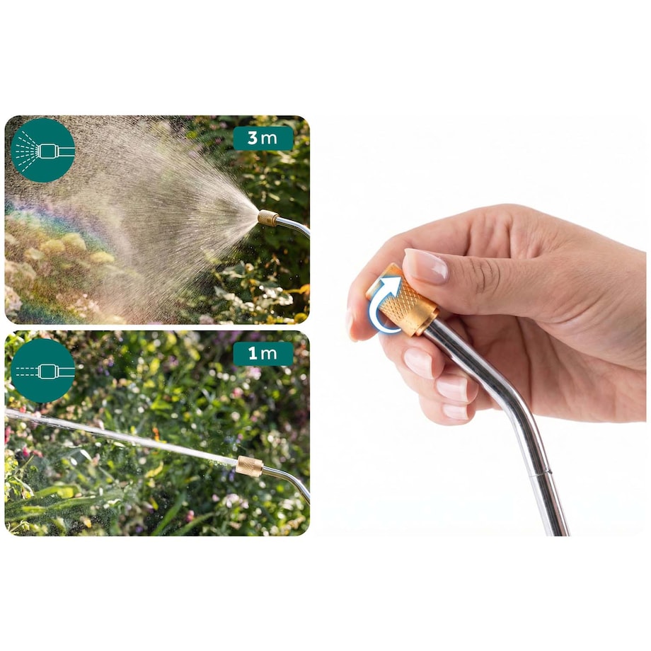 Opryskiwacz ciśnieniowy ręczny Plonos PL-606 duży 8l ogrodowy regulowana lanca dysza