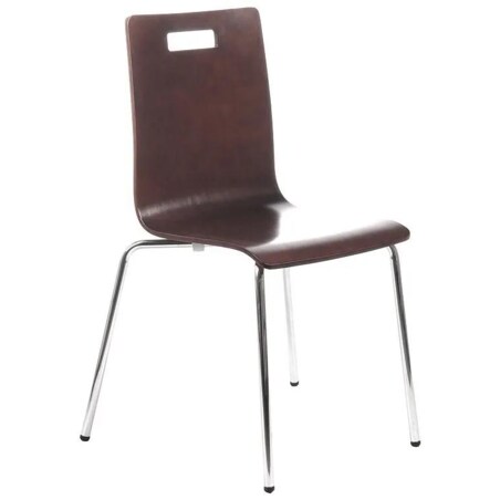 Krzesło ze sklejki TDC-132A ciemny orzech