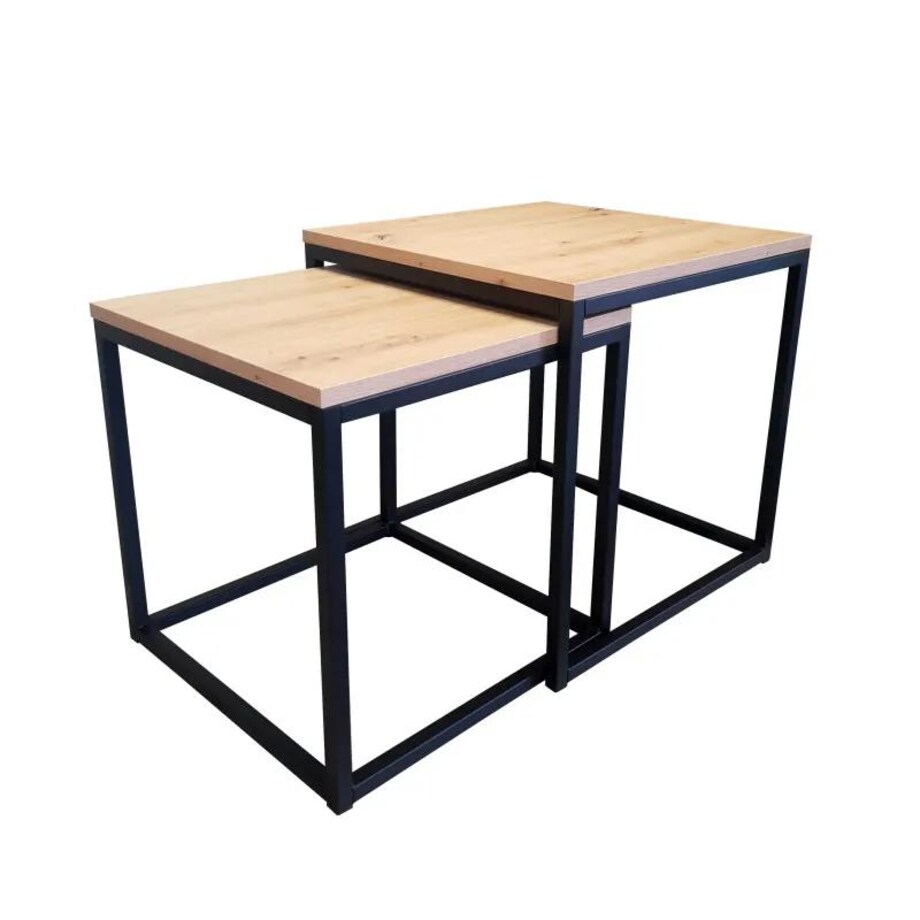 Stolik kawowy 2w1 CUBE dąb craft/czarny