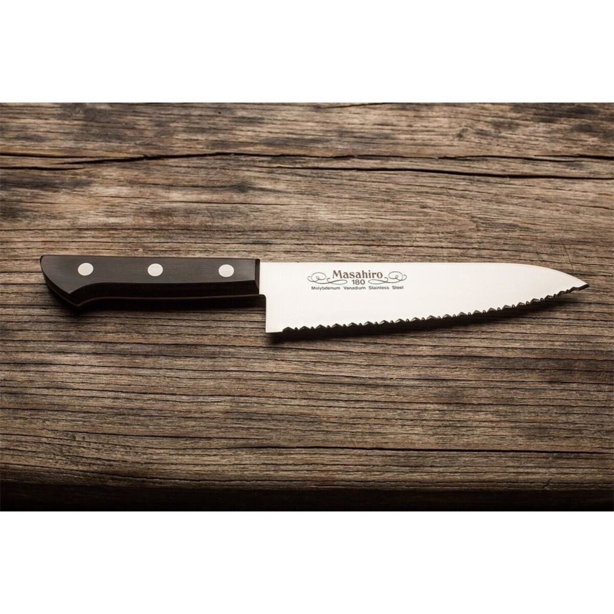 Masahiro nóż Bwh Santoku Wave Edge 165mm 14039