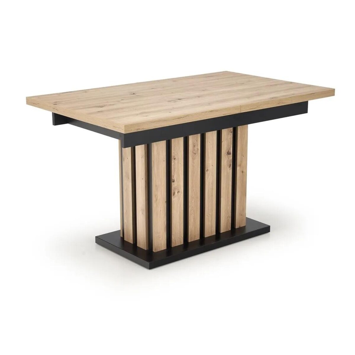 Stół rozkładany LAMELLO 130(180)x80 dąb/czarny