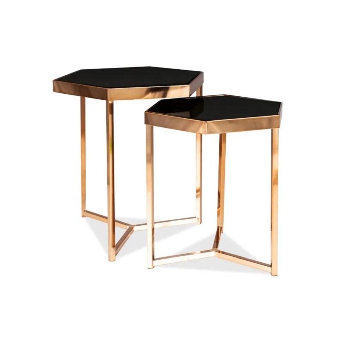 Stolik kawowy MILOS czarna/szampan