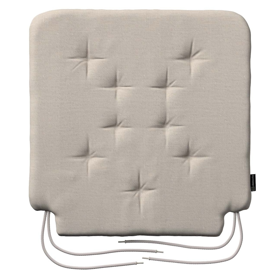 Poduszka na krzesło Olek, naturalny len, 42 x 41 x 3,5 cm, Linen