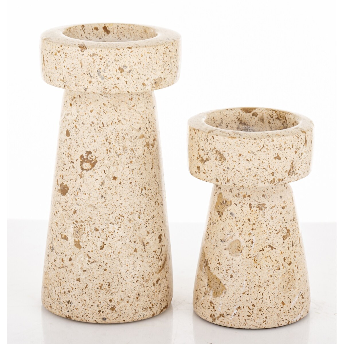 Świecznik komplet 2 szt. 13x6,5x6,5 cm TORRE beżowy