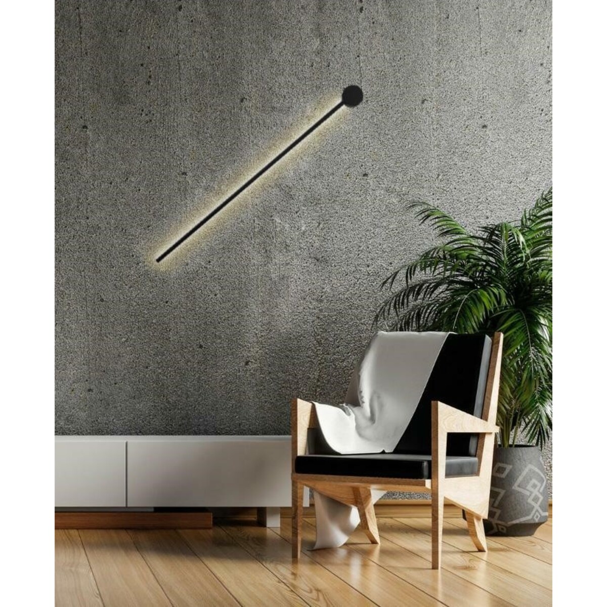 Kinkiet lampa ścienna OMBRE 80 czarna