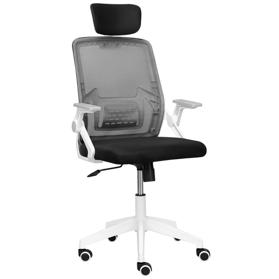 Krzesło biurowe fotel obrotowy regulowany ergonomiczny biały