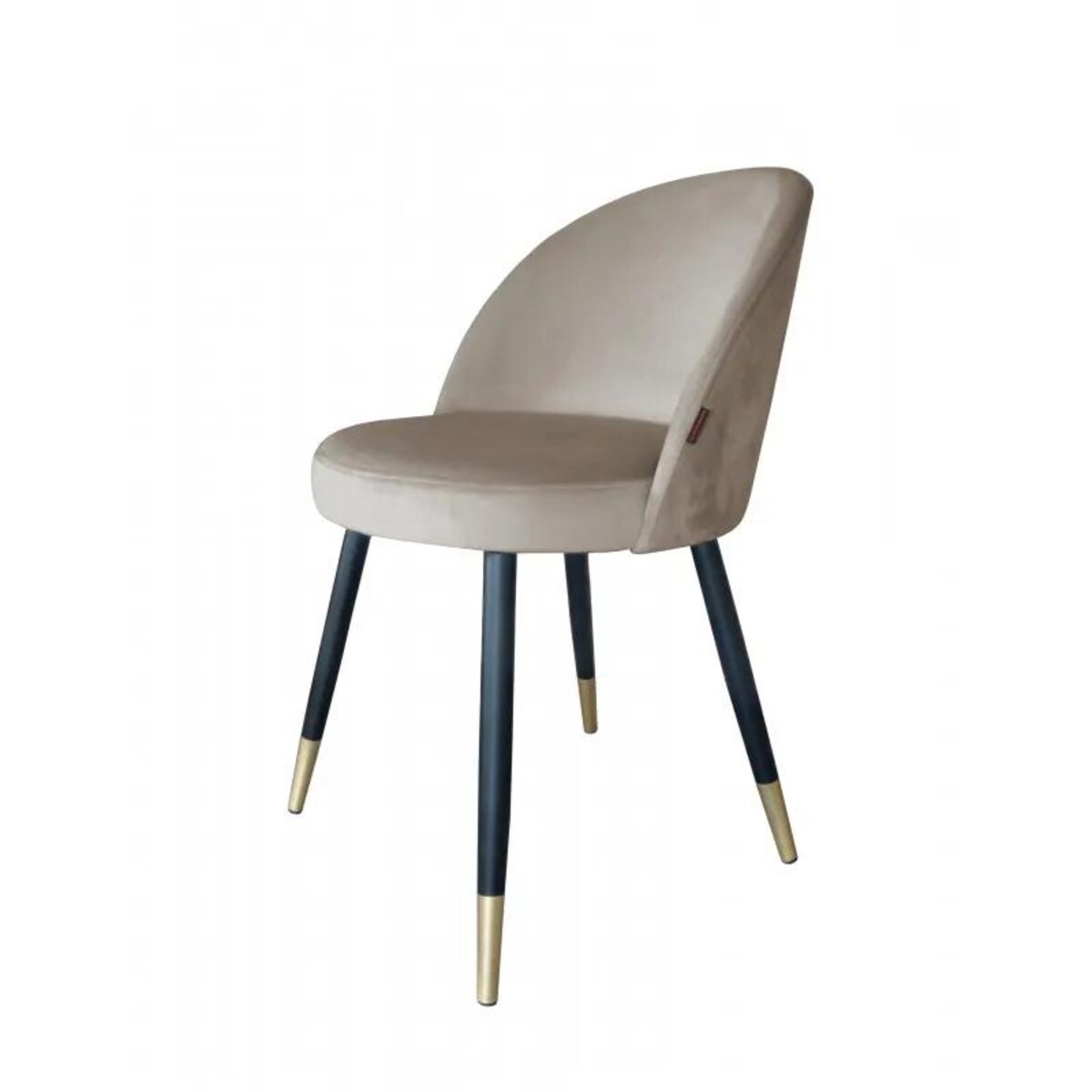 Krzesło TANEW VELVET GOLD szarobeżowe