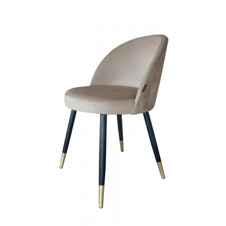 Krzesło TANEW VELVET GOLD szarobeżowe