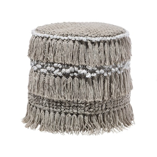 Puf ⌀ 44 cm beżowy NOIDA