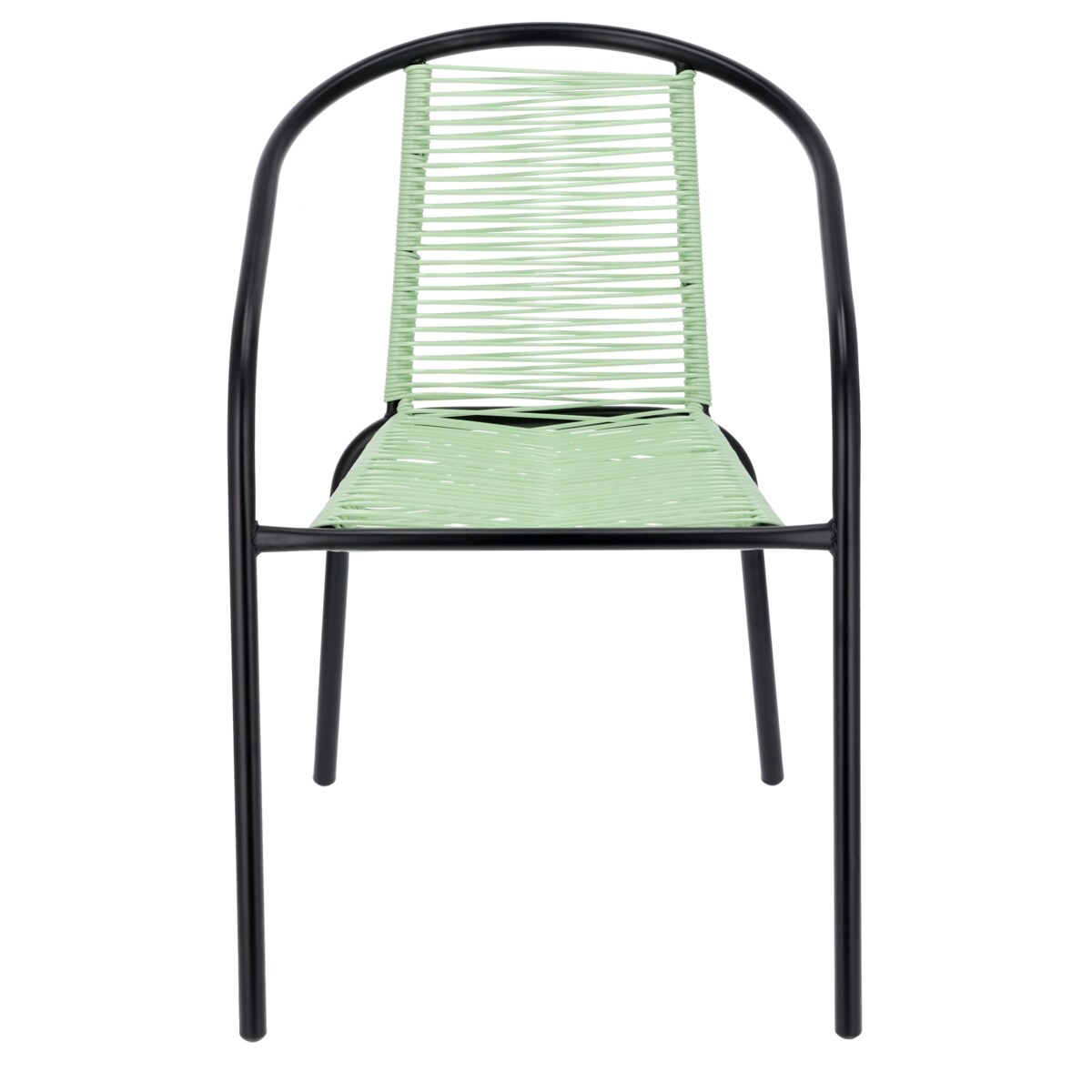 Krzesło ogrodowe plecione BISTRO zielone