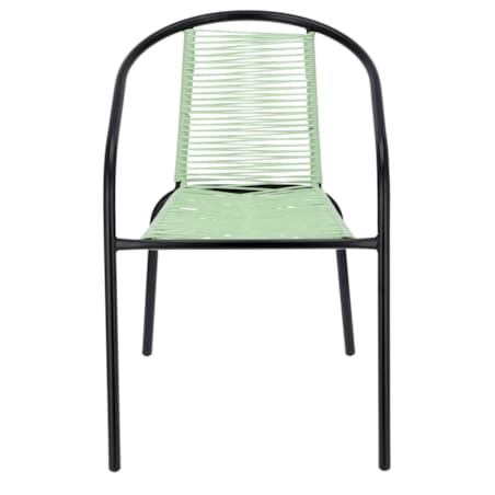 Krzesło ogrodowe plecione BISTRO zielone