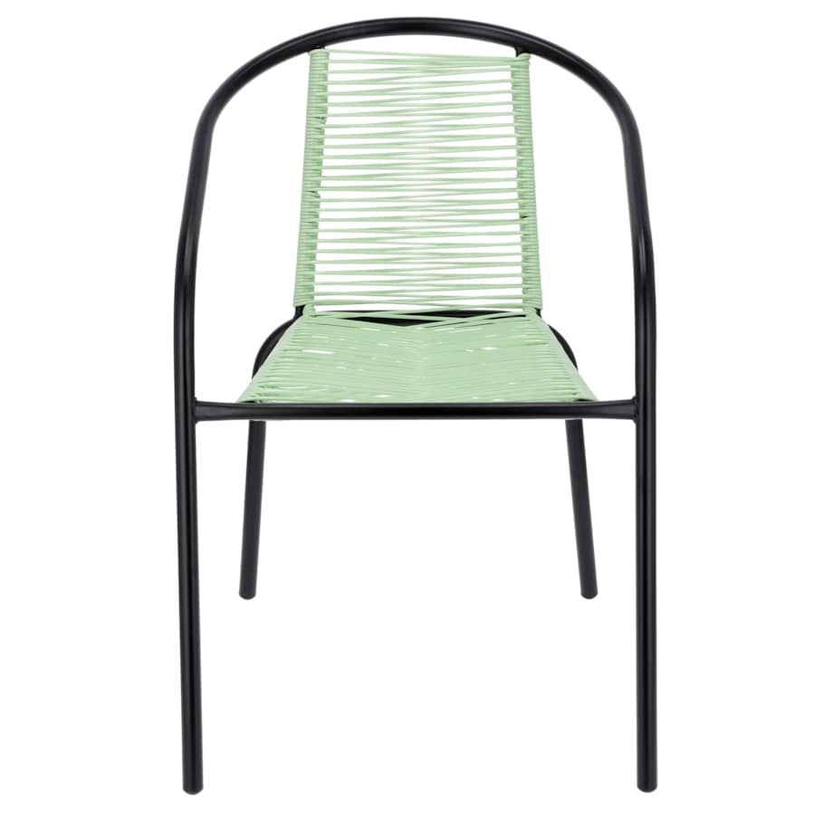 Krzesło ogrodowe plecione BISTRO zielone